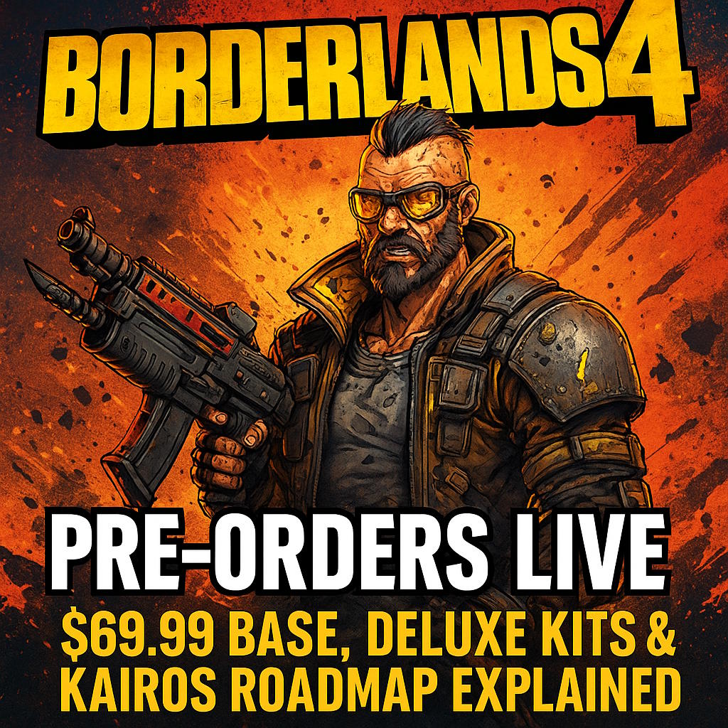 💥 Borderlands 4 Pre‑Orders Live — $69.99 Base, Deluxe Kits & Kairos Roadmap Explained